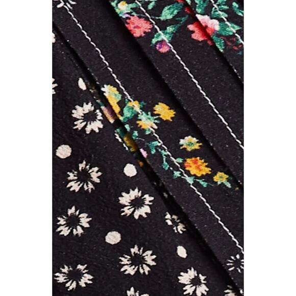 Free People Women's Wonderland Print Floral Patchwork A Line Belted Mini Dress - Picture 5 of 13